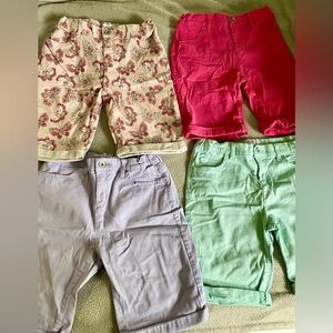 Childrens place Bermuda shorts adjustable waistband, pink,green,purple,butterfly